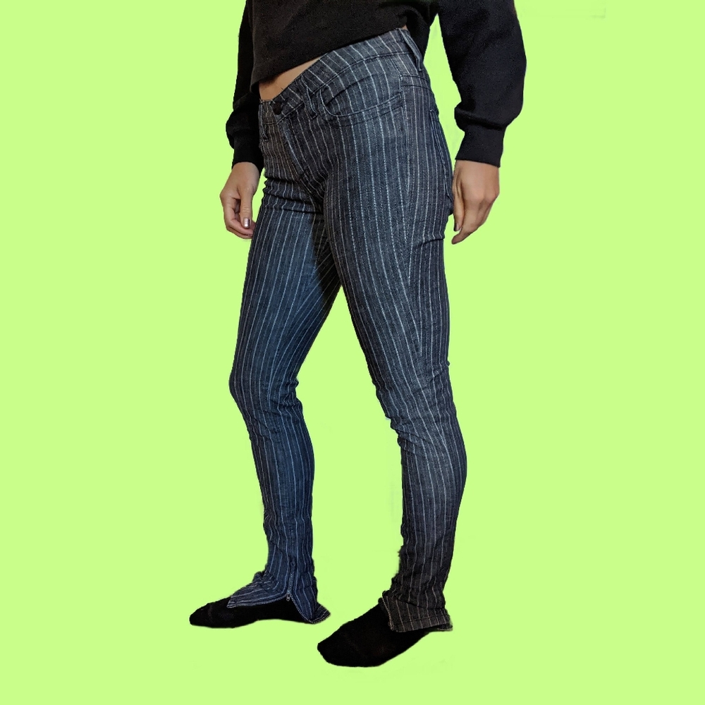 Lux striped jeans.